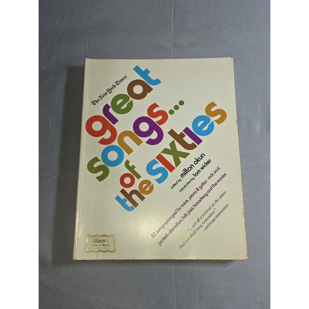 The New York Times Great Songs of the Sixties HC 1970 Milton Okun Songbook